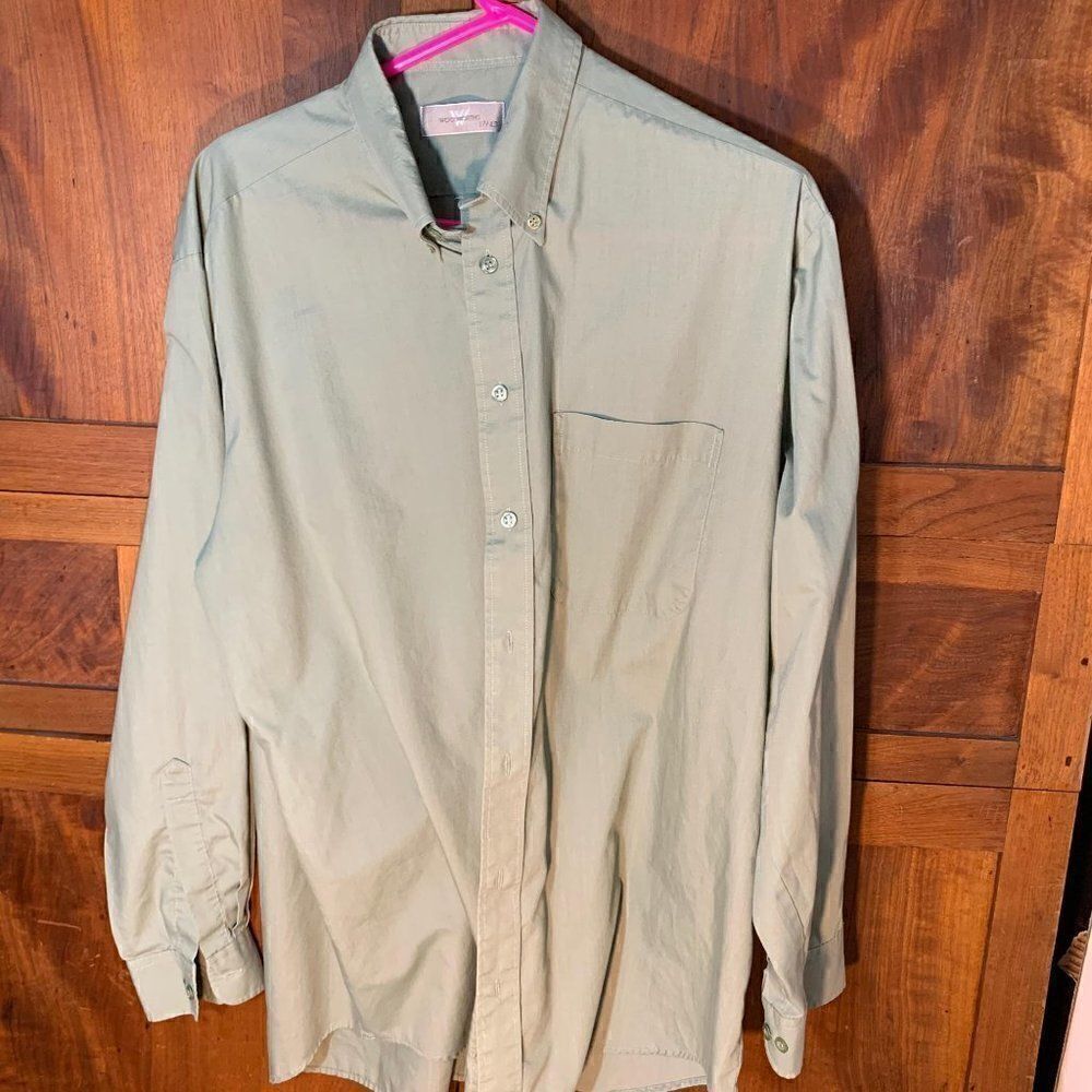 Woolworth button down long sleeve size 17/43